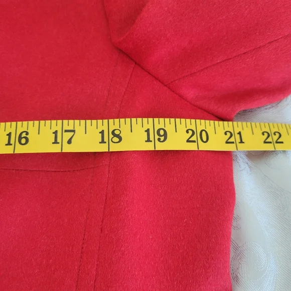 Akris Punto Red Blazer, Size 14 In Excellent Condition, see all Pictures .